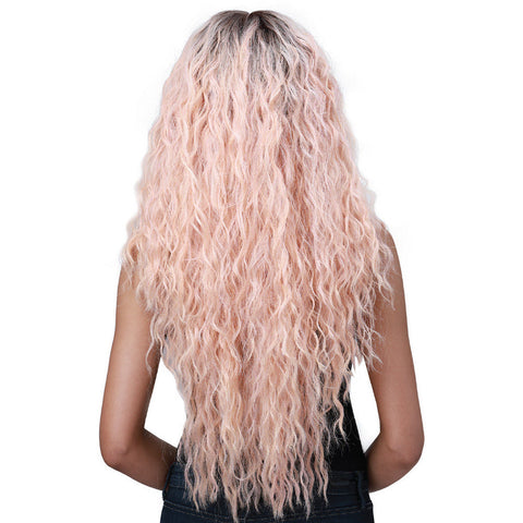 Bobbi Boss Extreme Part Human Hair Synthetic Blend Lacefront Wig - MBLF280 Ivana