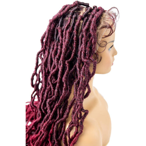 B & B Knotless Synthetic 100% Full HD Lace Wig - Knotless Loc 24"