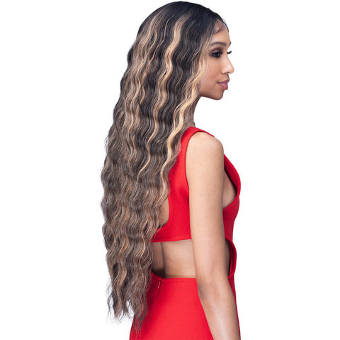 Bobbi Boss Designermix Human Hair Blend 4" Deep Part HD Synthetic Lace Front Wig - MOLP002 Kaba