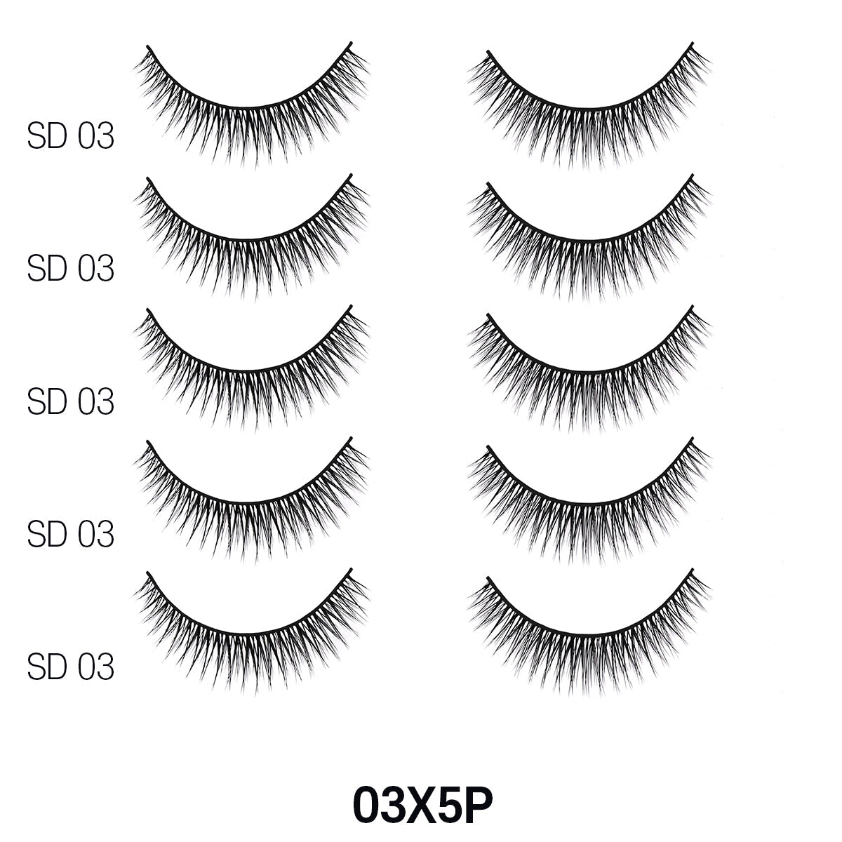 3D FAUX MINK 5 PAIRS VALUE PACK