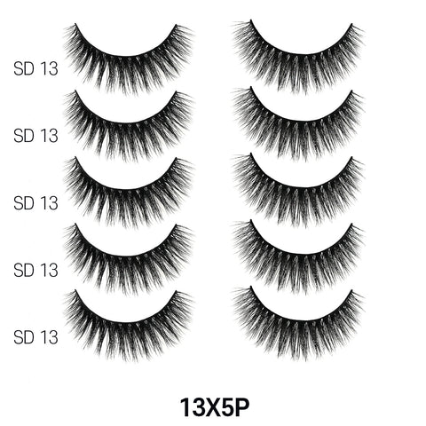 3D FAUX MINK 5 PAIRS VALUE PACK