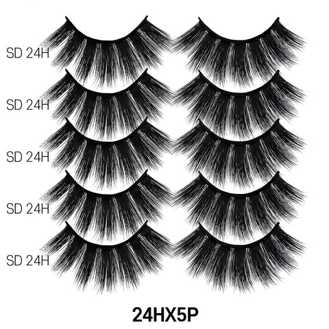 3D FAUX MINK 5 PAIRS VALUE PACK