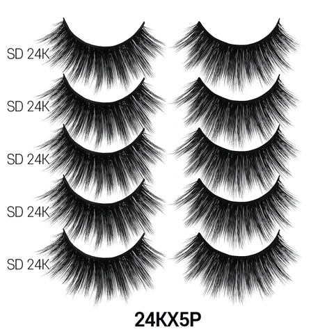 3D FAUX MINK 5 PAIRS VALUE PACK