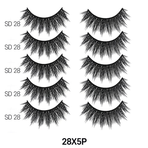3D FAUX MINK 5 PAIRS VALUE PACK