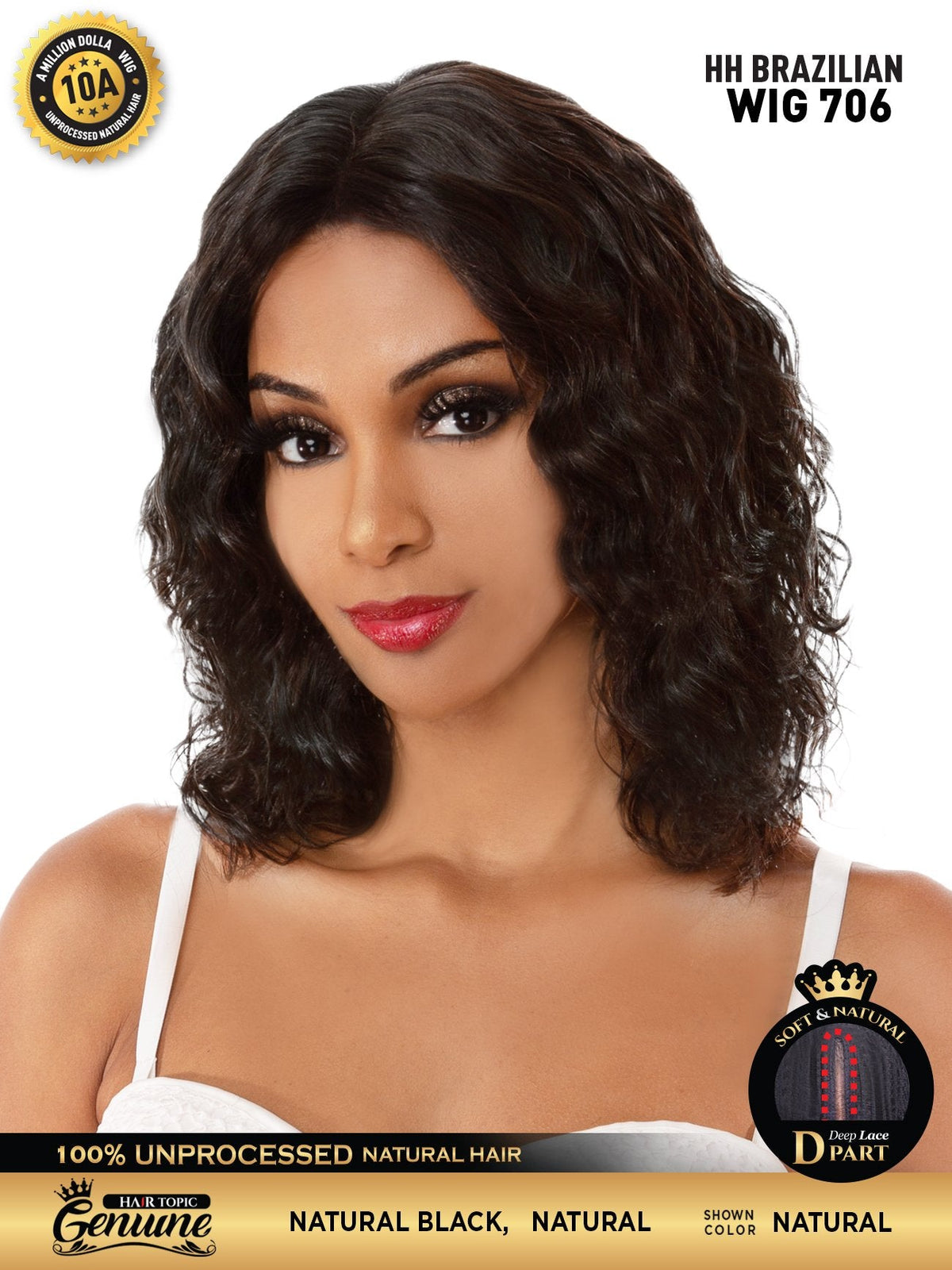Hair Topic Genuine 10A HH Brazilian Wig 706