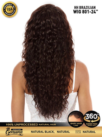 Hair Topic Genuine 10A HH Brazilian Lace 360 Wig 801-24"