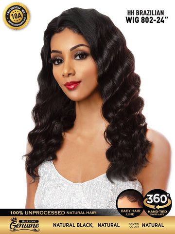 Hair Topic Genuine 10A HH Brazilian Lace 360 Wig 802-24"