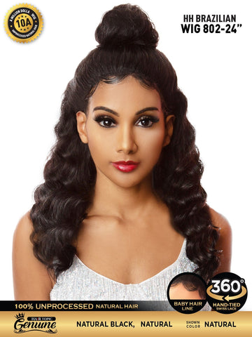 Hair Topic Genuine 10A HH Brazilian Lace 360 Wig 802-24"