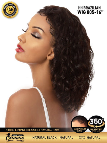 Hair Topic Genuine 10A HH Brazilian Lace 360 Wig 805-16"