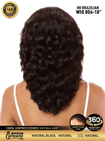 Hair Topic Genuine 10A HH Brazilian Lace 360 Wig 806-18"