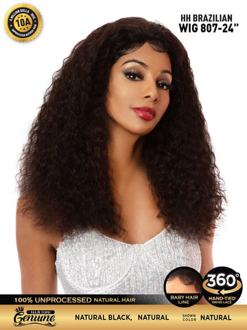Hair Topic Genuine 10A HH Brazilian Lace 360 Wig 807-24"