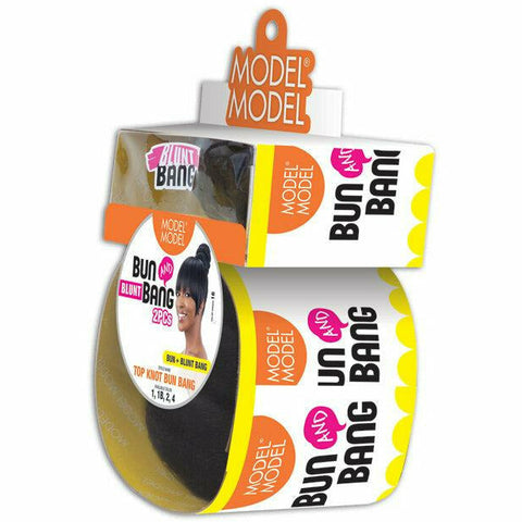 Model Model Synthetic Bun & Blunt Bang 2PCs – Top Knot Bun Bang