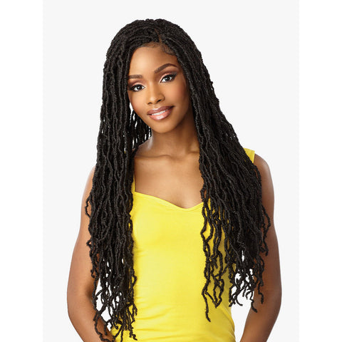Sensationnel Cloud 9 4x4 Braided Swiss Lace Synthetic Lace Front Wig - Distressed Locs 28"
