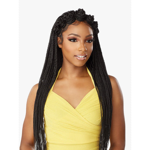 Sensationnel Cloud 9 100% Full Lace Hand-Tied Braided Synthetic Lace Wig - Box Braid 36"