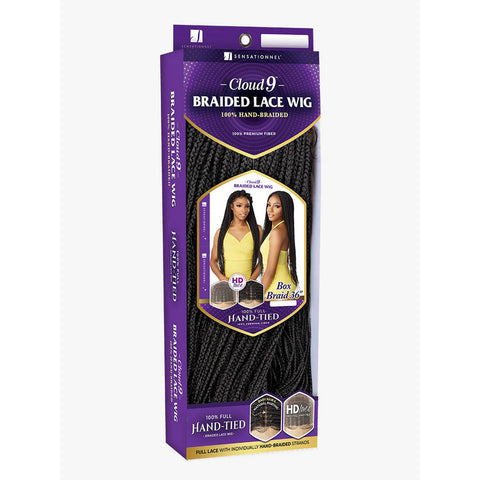 Sensationnel Cloud 9 100% Full Lace Hand-Tied Braided Synthetic Lace Wig - Box Braid 36"