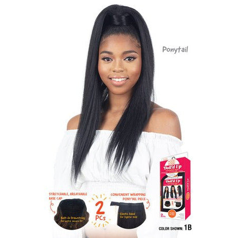 Model Model Doll'd Up Synthetic Full Cap Half Wig - Charm'd