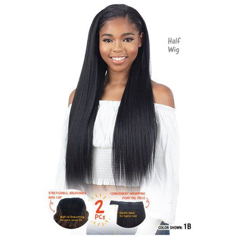Model Model Doll'd Up Synthetic Full Cap Half Wig - Charm'd