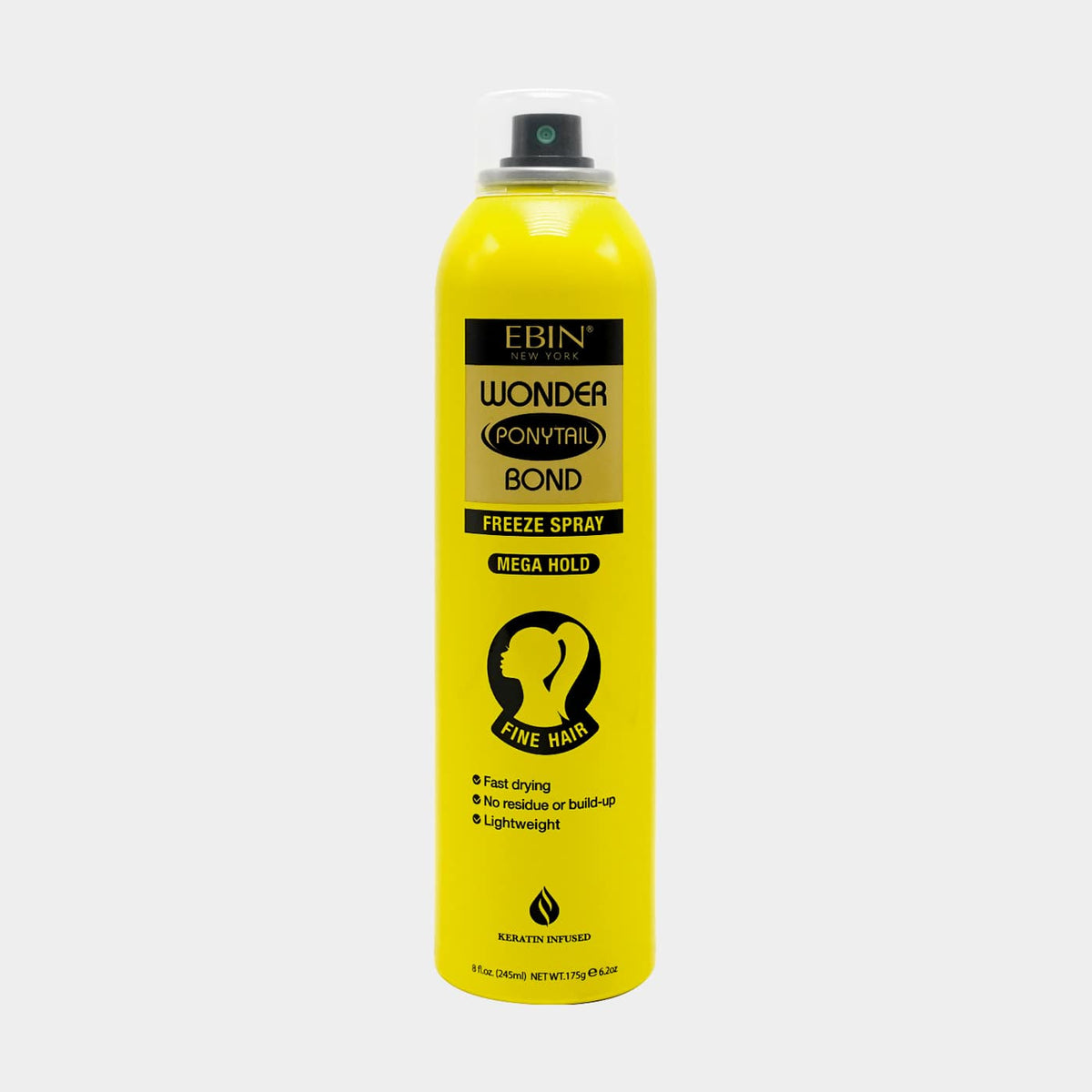 Wonder Ponytail Bond Freeze Spray Extra Mega Hold 8oz/ 245ml