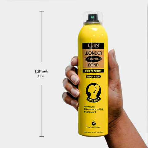 Wonder Ponytail Bond Freeze Spray Extra Mega Hold 8oz/ 245ml