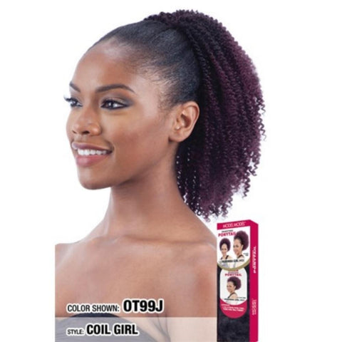 Model Model Synthetic Drawstring Ponytail - Coil Girl