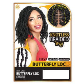 Zury Sis Synthetic Diva Lace Front Wig - Butterfly Loc Short