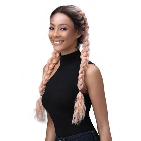 Bobbi Boss Extreme Part Human Hair Synthetic Blend Lacefront Wig - MBLF280 Ivana