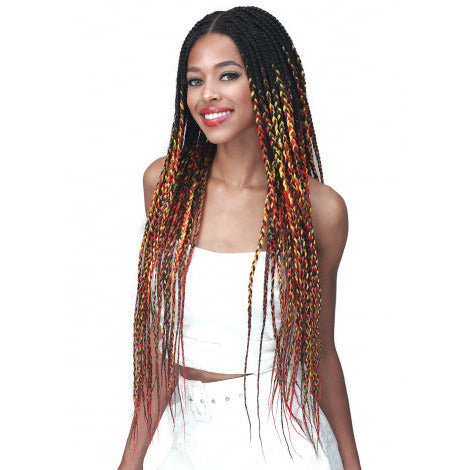 Bobbi Boss Natural Style 13x5 Triangle Braid Synthetic Lace Front Wig - MLF623 Knotless Braid 30