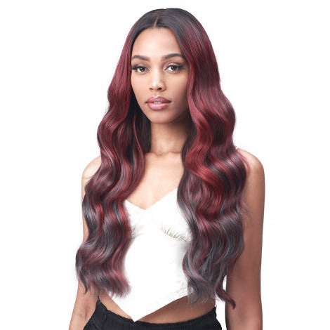 Bobbi Boss Boss Lace 5" Deep Lace Part Chunky Highlights Synthetic Lace Front Wig - MLF554 Rosewood