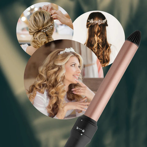 Hot & Hotter 3 in 1 Interchangeable Digital Curling Wand Set
