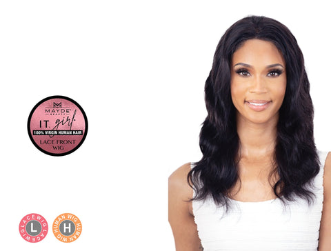 MAYDE BEAUTY IT GIRL 100% VIRGIN HUMAN HAIR LACE FRONT WIG LONDON 20"