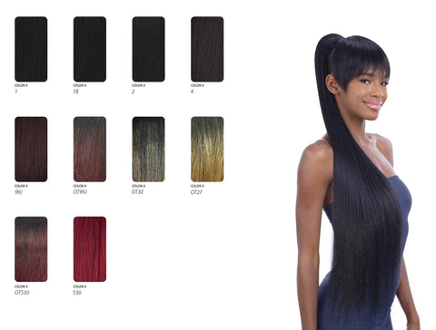 SHAKE N GO FREETRESS EQUAL PONYTAIL + CHINA BANG - LONG SLEEK YAKY 36" 2PCS