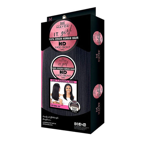 Mayde Beauty It Girl 100% Virgin Human Hair 13x3 HD Lace Frontal Wig Latonia 22 Inch