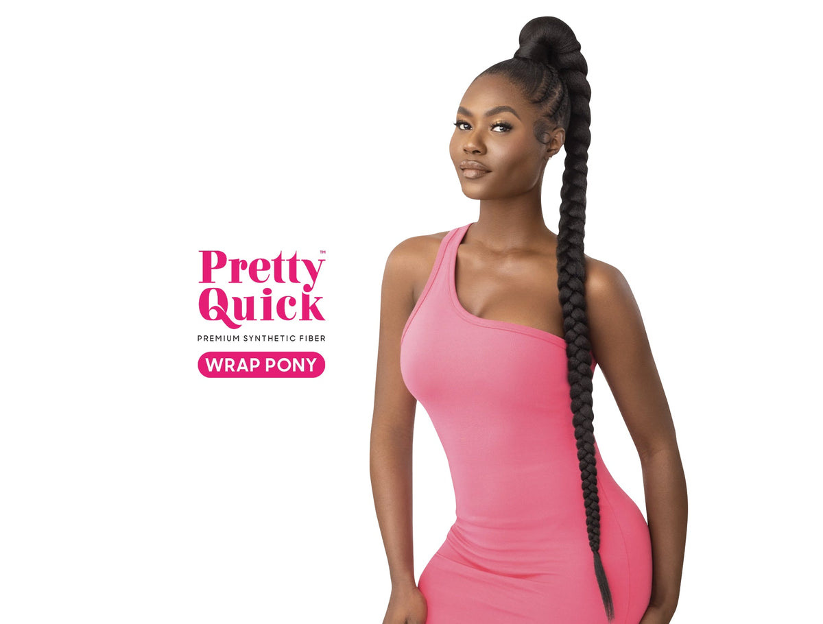 OUTRE SYNTHETIC HAIR PRETTY QUICK PONY TAIL - NATURAL BRAIDED PONYRAIL 42"