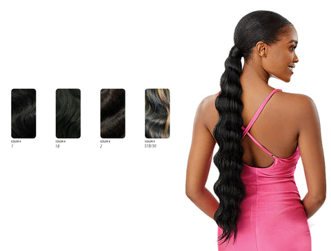 OUTRE PRETTY QUICK WRAP PONYTAIL - FINGER WAVE 24"
