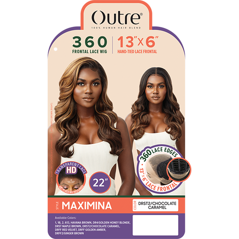 Outre 360 Frontal Lace Wig 13x6 Lace Frontal Human Blend Lace Front Wig - Maximina