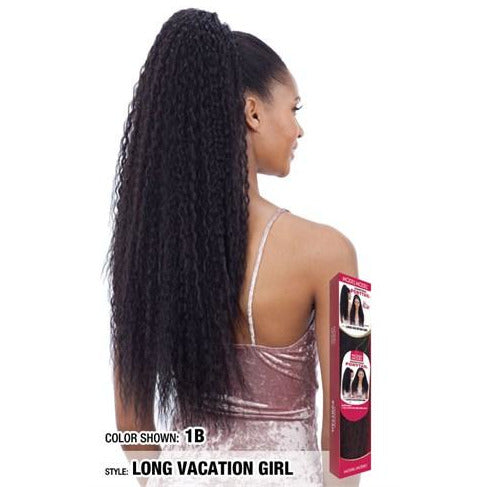 Model Model Synthetic Drawstring Ponytail - Long Vacation Girl