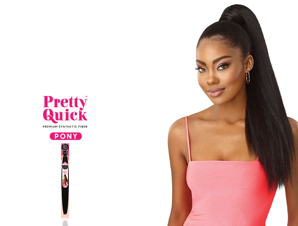 OUTRE PRETTY QUICK WRAP PONY KINKY STRAIGHT 24"