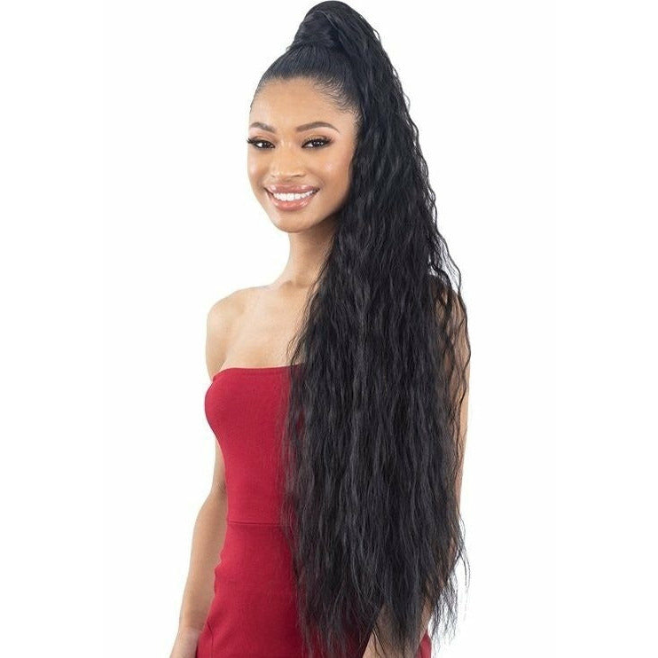 Shake-N-Go Organique MasterMix Pony Pro Wrap-Around Synthetic Ponytail – Mermaid Wave 36"
