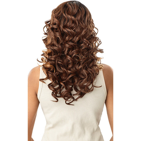 Outre Sleeklay Part Deep C Part Synthetic Lace Front Wig - Emeralda