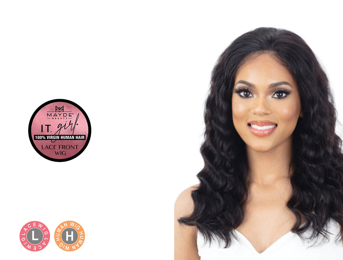 MAYDE BEAUTY IT GIRL 100% VIRGIN HUMAN HAIR LACE FRONT WIG SANIYA 20"