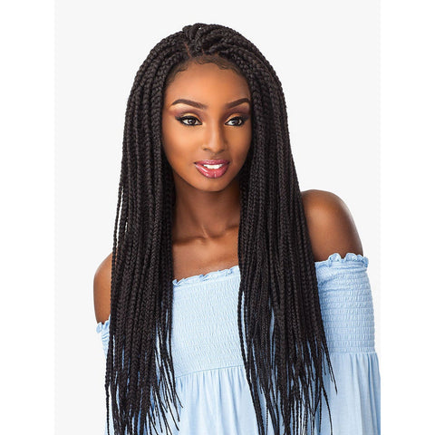 Sensationnel Cloud 9 4x4 Lace Parting Braided Synthetic Wig - Box Braid Large