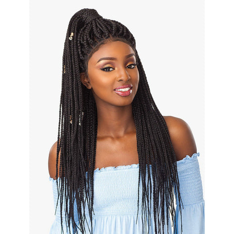 Sensationnel Cloud 9 4x4 Lace Parting Braided Synthetic Wig - Box Braid Large