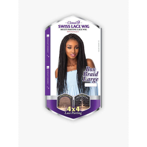 Sensationnel Cloud 9 4x4 Lace Parting Braided Synthetic Wig - Box Braid Large