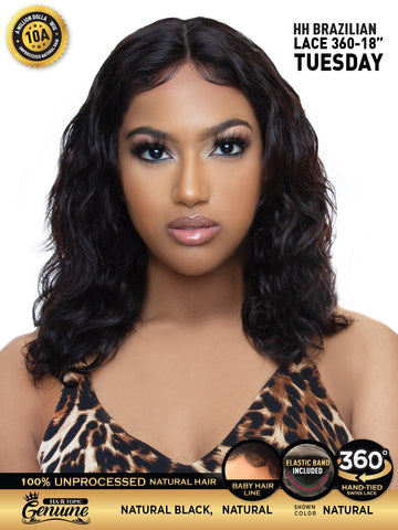 Hair Topic Genuine 10A HH Brazilian Lace 360-18" Wig TUESDAY