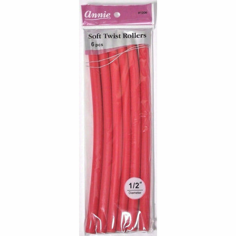 ANNIE: 10" Soft Twist Rollers 1/2" #1206