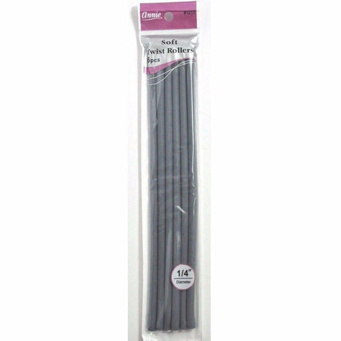 ANNIE: 10" Soft Twist Rollers 1/4" #1213