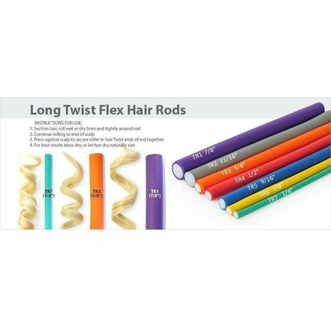 ANNIE: 10" Soft Twist Rollers 1/4" #1213