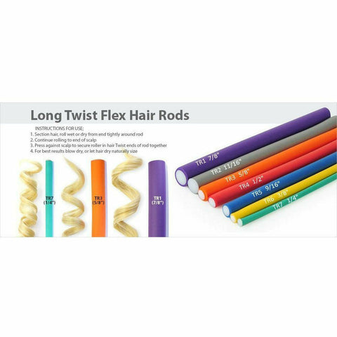 ANNIE: 10" Soft Twist Rollers 11/16" #1209