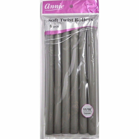 ANNIE: 10" Soft Twist Rollers 11/16" #1209