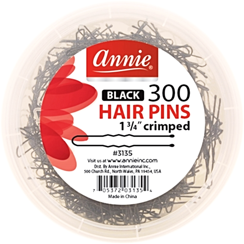 Annie: 300 Ball Tipped Hair Pins Crimped 1 3/4"  #3135